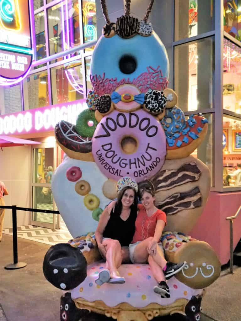 Large Voodoo Doughnut photo spot at Universal CityWalk in Orlando.