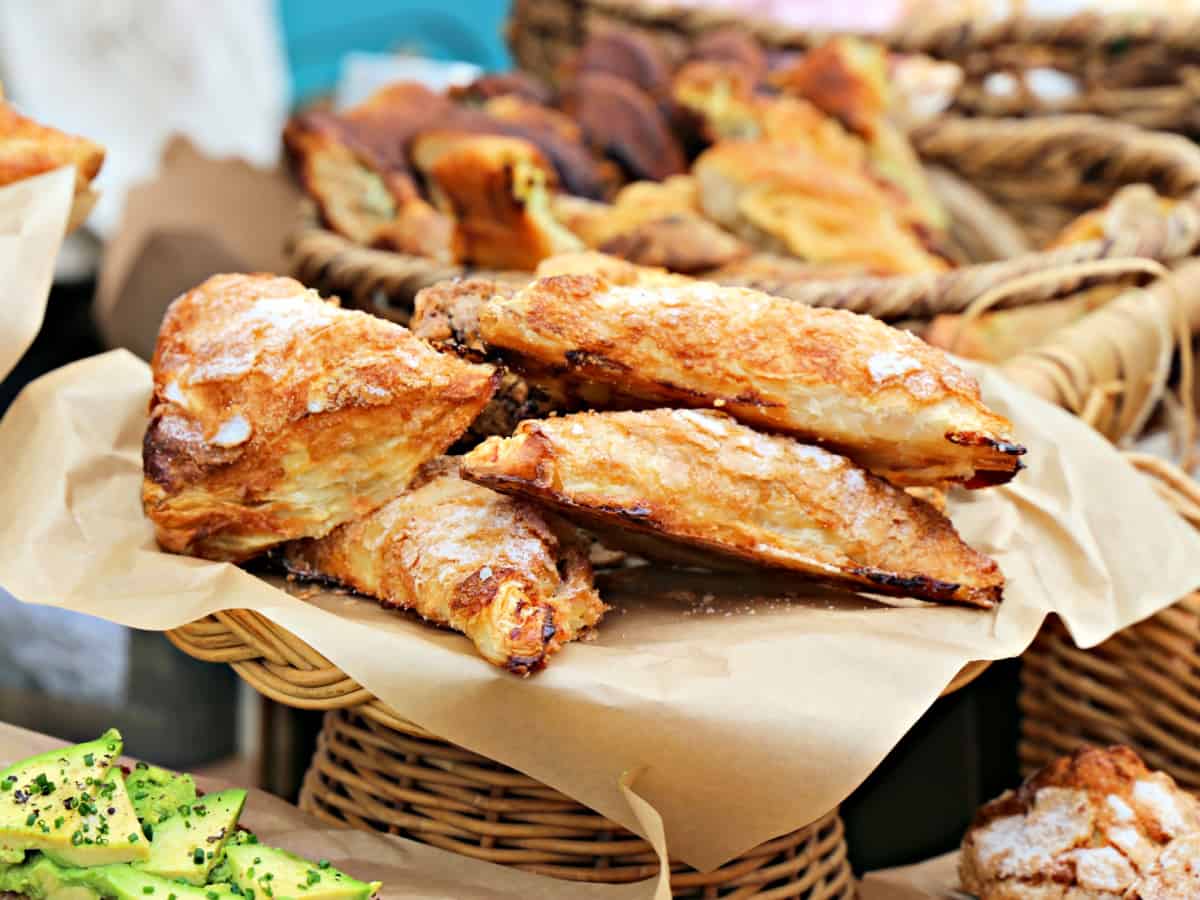 Fresh baked bread for sale.