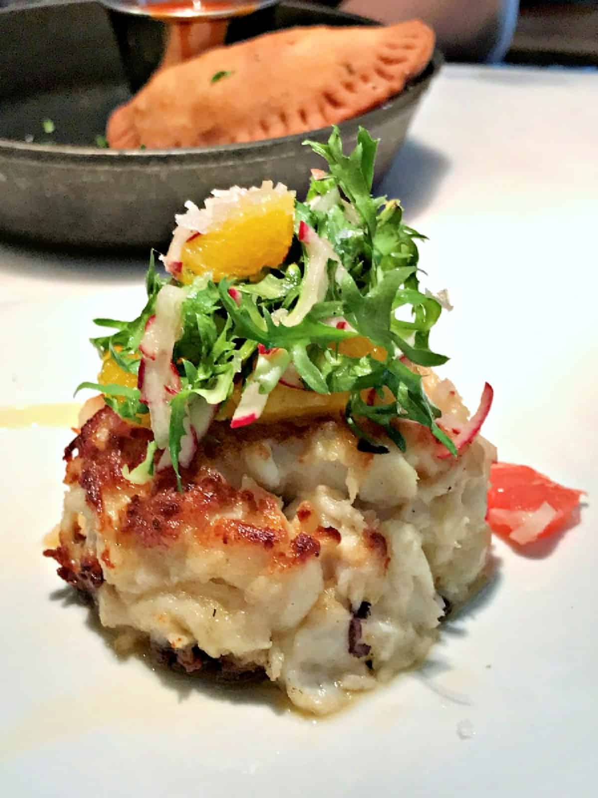 Crab cake.