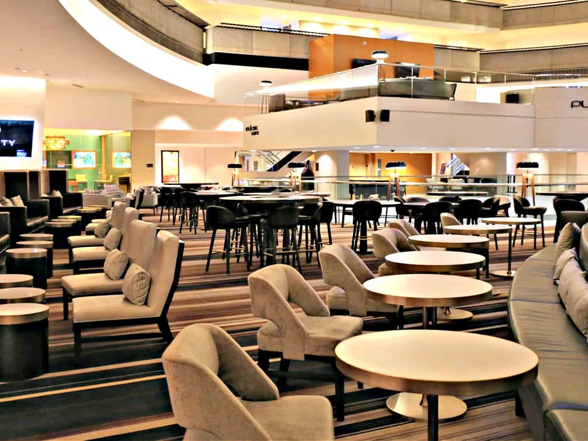 The Atlanta Marriott Marquis #Atlanta #Marriott Dining area inside the hotel.
