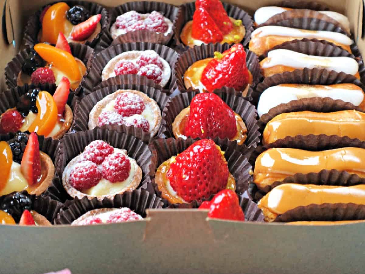 Pastries in a box.
