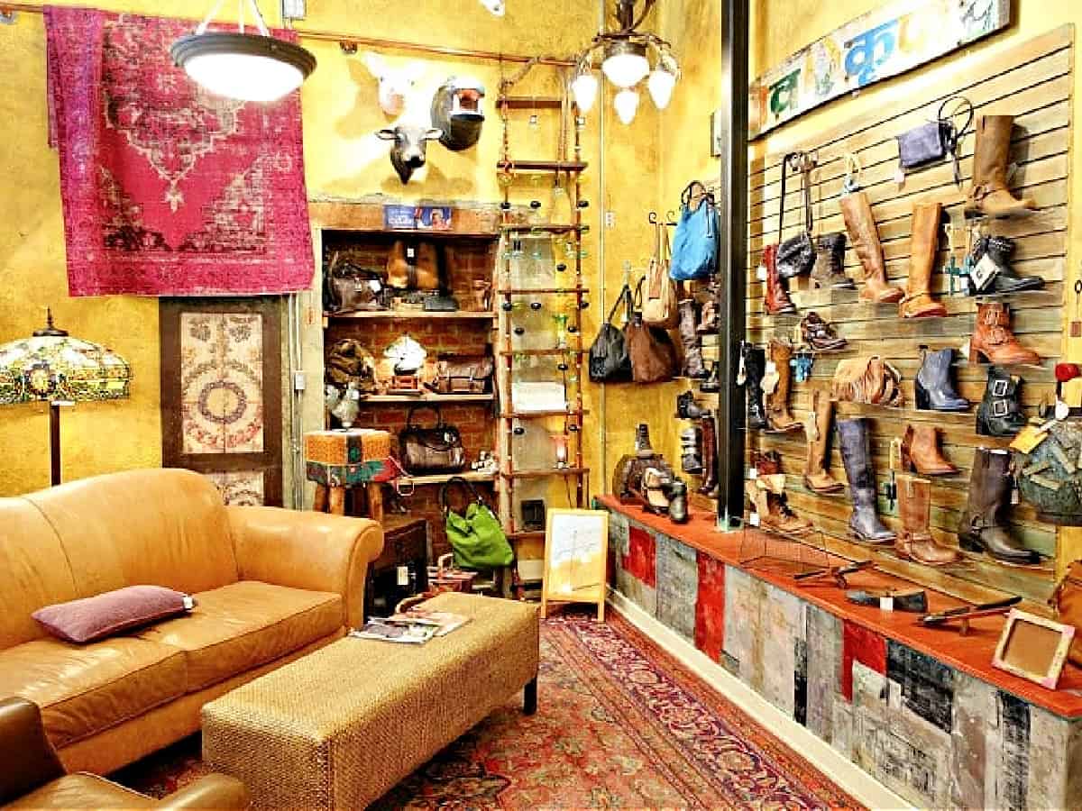 Boots on a wall rack.