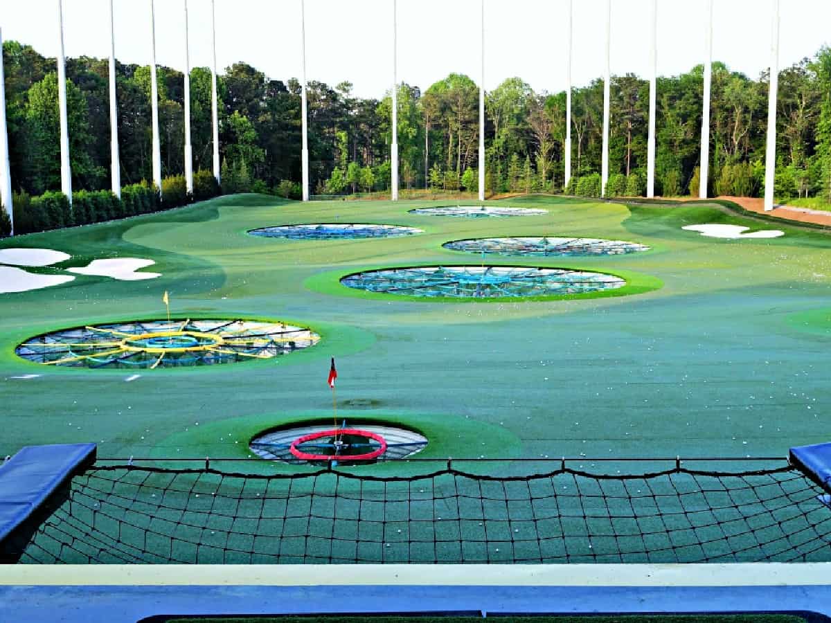Golf targets at Top Golf.