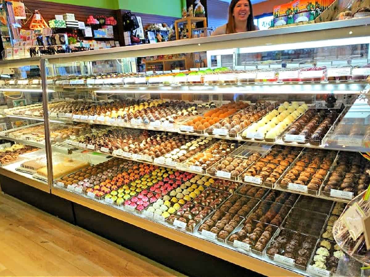 Chocolate display case.