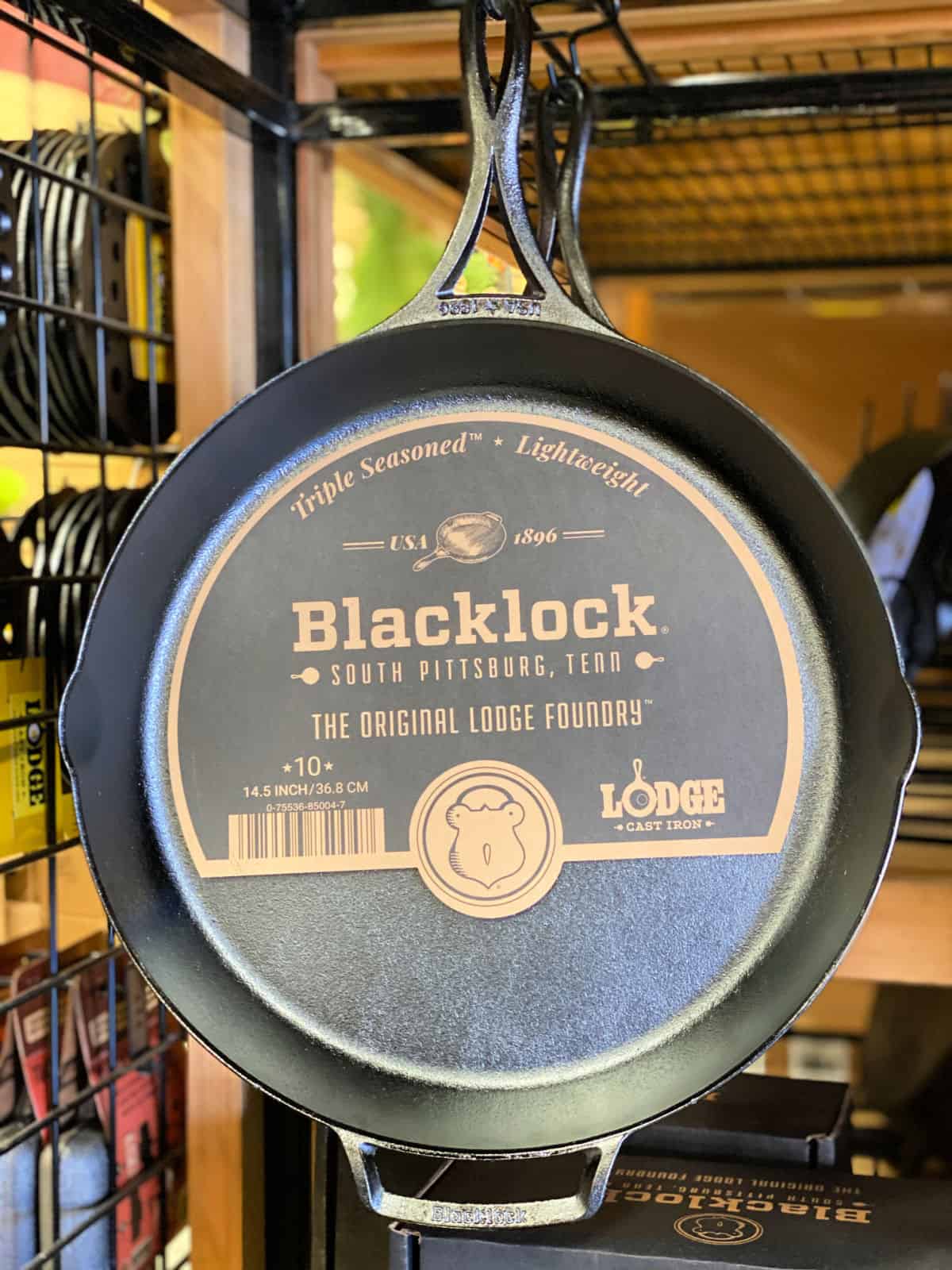 Blacklock cast iron skillet.