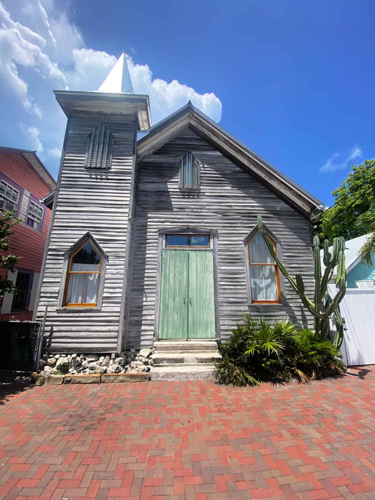 An old wooden church.