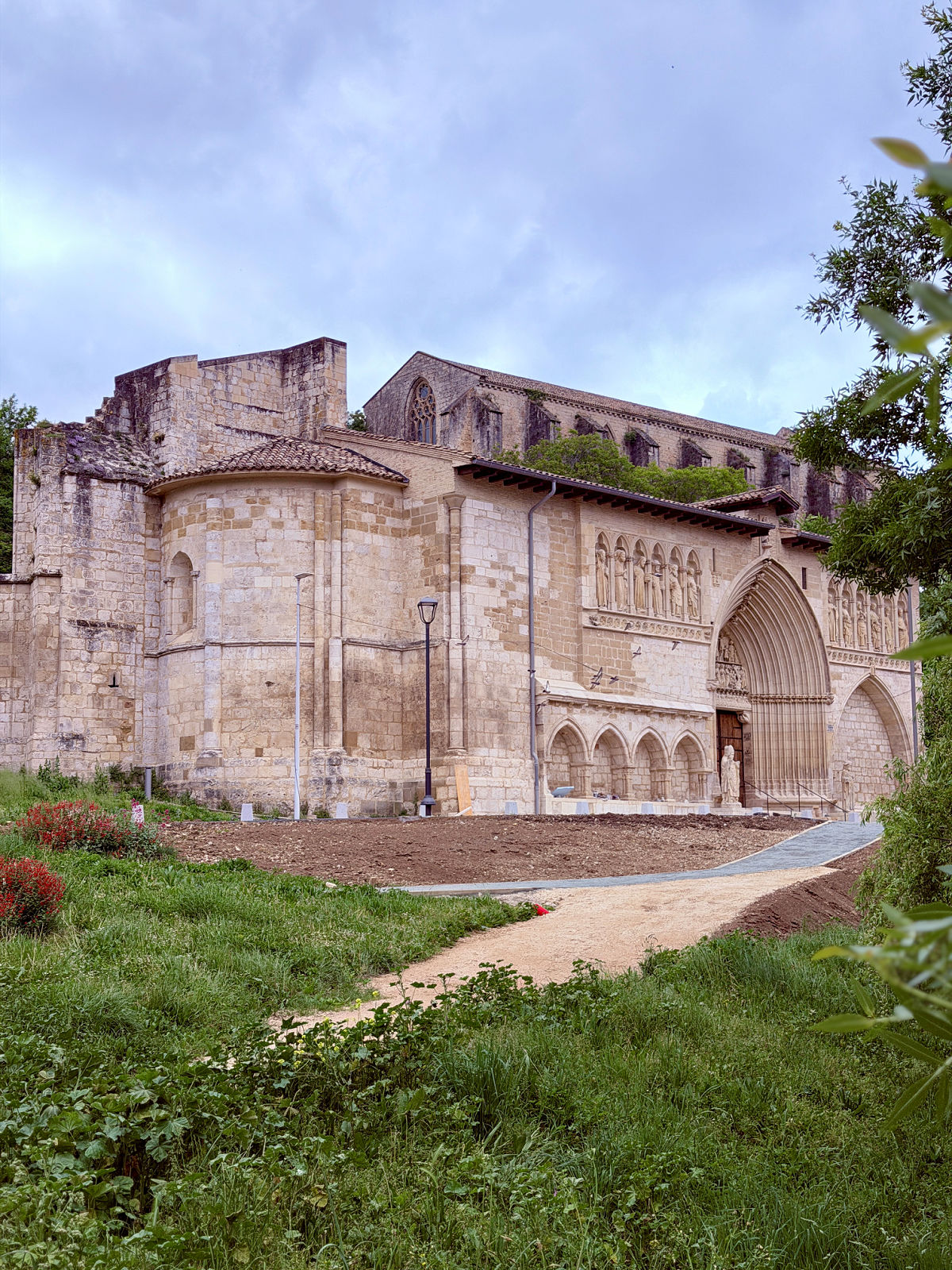 Romanesque Church of the Holy Sepulchre beside the Camino in Estella, Spain.