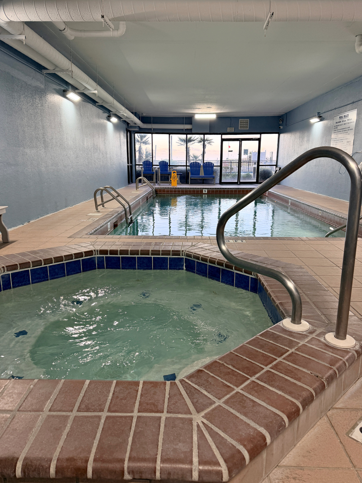 Indoor pool and hot tub at Phoenix East II in Orange Beach, Alabama.